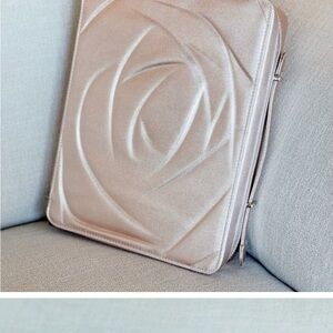 Lancome Rose Embossed Clutch in Soft Pink